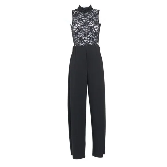 Club Lace Jumpsuit Women 4 Black Whimsigoth Retro Gypsy Witchy Clubbing Festival - Picture 1 of 16
